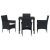 Set de Dining pentru Grădină 5 Piese Negru Poliratan GartenMobel Dekor