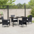 Set masă grădină 5 Piese Negru Rattan Poli GartenMobel Dekor