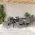 Set de Dining pentru Grădină 7 Piese Gri Ratan Polifibră GartenMobel Dekor