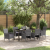 Set de Dining pentru Grădină 7 Piese Gri Ratan Polifibră GartenMobel Dekor