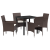 Set de Dining pentru Grădină 5 Piese Maro Rattan Polimerizat GartenMobel Dekor