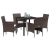 Set de Dining pentru Grădină 5 Piese Maro Rattan Polimerizat GartenMobel Dekor