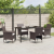 Set de grădină cu 5 piese Maro Rattan Sintetic GartenMobel Dekor
