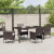 Set de Dining de Grădină 5 Piese Maro Ratan Polimeric GartenMobel Dekor