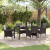 Set de Dining de Grădină 5 Piese Maro Ratan Polimeric GartenMobel Dekor