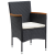 Set de dining pentru grădină 5 piese Negru Poli Ratan GartenMobel Dekor