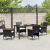 Set de dining pentru grădină 5 piese Negru Poli Ratan GartenMobel Dekor