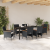 Set de Dining pentru Grădină 7 Piese Negru Poliratan GartenMobel Dekor