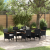 Set de Dining pentru Grădină 7 Piese Negru Poliratan GartenMobel Dekor