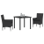 Set de Dining pentru Grădină cu Perne Poliratan Negru GartenMobel Dekor