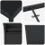 Set de Masa pentru Grădină cu 5 Piese cu Perne Poliratan Negru , Masă de Grădină  Neagră 160x80x73 cm cu Sticlă Securizată GartenMobel Dekor