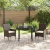 Set Masă Grădină  3 Piese cu Perne Ratan Maro, Masă Grădină  Neagră 80x80x73 cm Sticlă Temperată GartenMobel Dekor