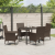 Set de dining pentru grădină cu 5 piese și perne maro poli ratan GartenMobel Dekor