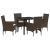 Set de dining pentru grădină cu 5 piese și perne maro poli ratan GartenMobel Dekor