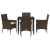 Set de dining pentru grădină cu 5 piese și perne maro poli ratan GartenMobel Dekor