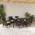 Set de dining pentru grădină cu 7 piese și perne maro poliratan GartenMobel Dekor