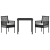 Set Dining Grădină 3 Piese cu Perne Negru Poli Ratan GartenMobel Dekor
