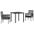 Set Dining Grădină 3 Piese cu Perne Negru Poli Ratan GartenMobel Dekor