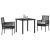 Set Dining Grădină 3 Piese cu Perne Negru Poli Ratan GartenMobel Dekor