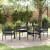 Set de Dining pentru Grădină cu Perne Poliratan Negru de 5 Piese GartenMobel Dekor