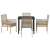 Set de Dining pentru Grădină cu Perne Bej Rattan Poli GartenMobel Dekor