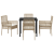 Set de dining pentru grădină 5 piese cu perne Bej Poliratan GartenMobel Dekor