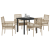 Set de dining pentru grădină 5 piese cu perne Bej Poliratan GartenMobel Dekor