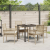 Set de dining pentru grădină 5 piese cu perne Bej Poliratan GartenMobel Dekor
