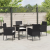 Set de Dining pentru Grădină 5 Piese cu Pernițe Negru Ratan Polimer GartenMobel Dekor