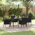 Set Dining Grădină 5 Piese cu Perne Rattan Polimer Negru GartenMobel Dekor
