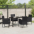 Set Dining Grădină 5 Piese cu Perne Rattan Polimer Negru GartenMobel Dekor