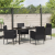 Set Mese Grădină cu Perne Negre din Rattan Polimer GartenMobel Dekor