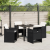 Set dining grădină 5 piese cu perne din ratan poliester negru GartenMobel Dekor