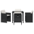 Set dining grădină 5 piese cu perne din ratan poliester negru GartenMobel Dekor