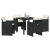 Set dining grădină 5 piese cu perne din ratan poliester negru GartenMobel Dekor