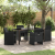 Set de Dining de Grădină cu 5 Piese și Perne Ratan Poli Negru GartenMobel Dekor