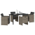 Set dining grădină 5 piese cu perne gri din ratan poli GartenMobel Dekor