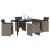 Set de dining pentru grădină 5 piese cu perne gri din rattan poliester GartenMobel Dekor