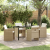 Set de dining pentru grădină 5 piese cu perne Ratan polimeric bej GartenMobel Dekor