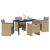 Set de dining pentru grădină 5 piese cu perne poli ratan bej GartenMobel Dekor