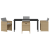 Set de Dining 5 Piese cu Perne Bej din Ratan Poly GartenMobel Dekor