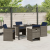 Set de Dining Grădină 5 Piese cu Perne Poliratan Gri GartenMobel Dekor