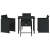 Set de dining de 5 piese cu perne negru ratan polimer GartenMobel Dekor