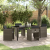 Set de dining de grădină 5 piese cu perne Gri Ratan PE GartenMobel Dekor
