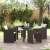 Set de 5 Piese pentru Dining în Grădină cu Perne Maro Ratan Poli GartenMobel Dekor