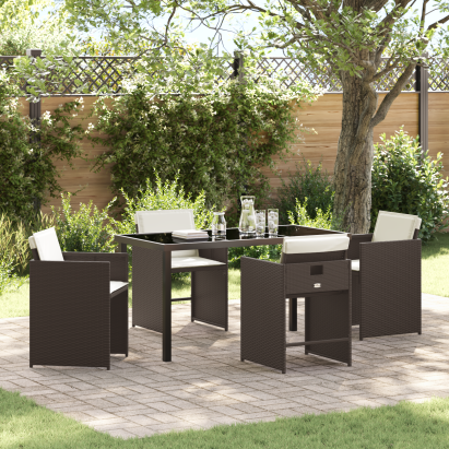Set dining grădină 5 piese cu perne Maro Ratan Poli GartenMobel Dekor