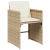 Set dining grădină cu perne Bej Rattan PE GartenMobel Dekor