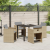 Set de dining de grădină 5 piese cu perne Bej Poliratan GartenMobel Dekor