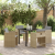 Set de dining de grădină 5 piese cu perne Bej Poliratan GartenMobel Dekor