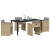Set de Dining pentru Grădină cu 5 Piese cu Perne Bej Poliratan GartenMobel Dekor